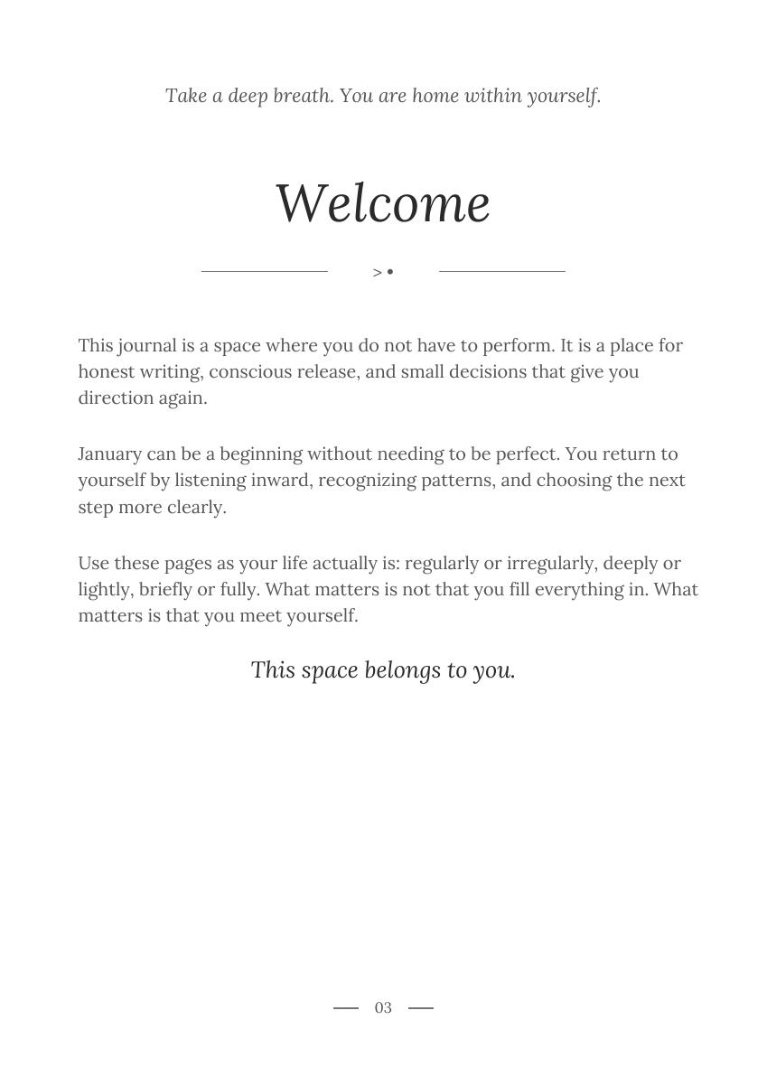 Welcome page